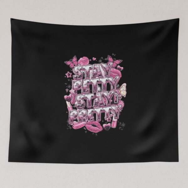 Item preview, Stay Petty Stay Pretty Neon Pink Neon Sarcastic Quote designed and sold by ConfuseLab Alt.