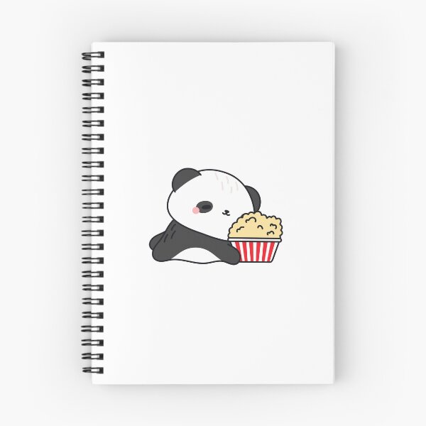 Item preview, Cute Kawaii Panda Eating Popcorn Movie Night Sticker designed and sold by UniqueVibesArt.