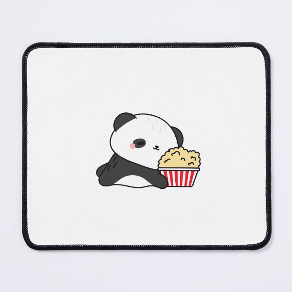 Item preview, Cute Kawaii Panda Eating Popcorn Movie Night Sticker designed and sold by UniqueVibesArt.