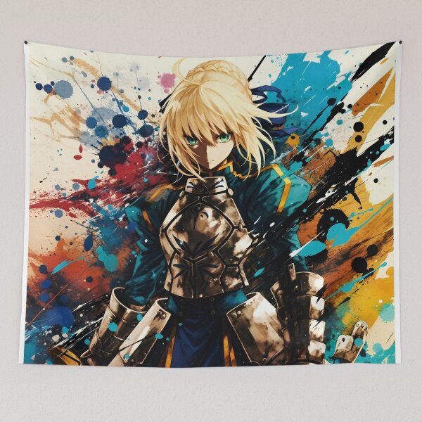 Item preview, Saber | Anime Knight Warrior Girl | Fantasy Sword Maiden Armor Art | Epic Manga Heroine Design designed and sold by Dyan4.