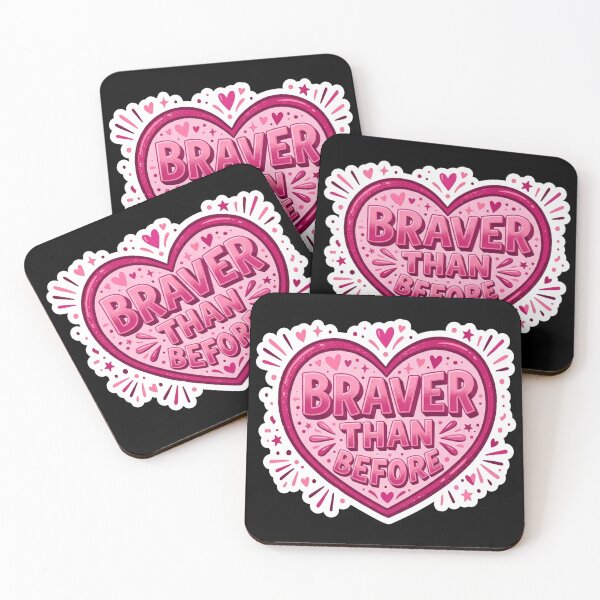 Item preview, Braver Than Before Heart Quote designed and sold by Owcomm.