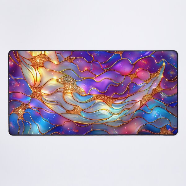 Item preview, Moon and Starry Sky Stained Glass Art designed and sold by MargaretWiktor.
