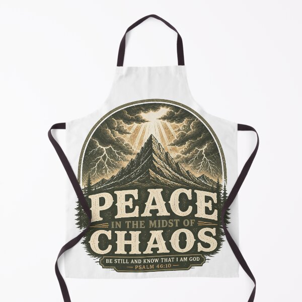 Item preview, Peace in the Midst of Chaos Psalm 46:10 Christian Mountain Faith Design designed and sold by athanasioungr.