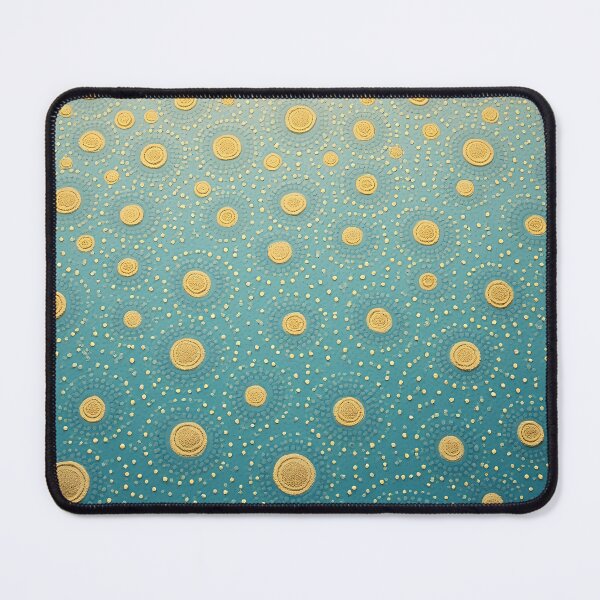 Item preview, Aboriginal Inspired Dot Art - With Yellow Circles on Water designed and sold by GrinGalore.