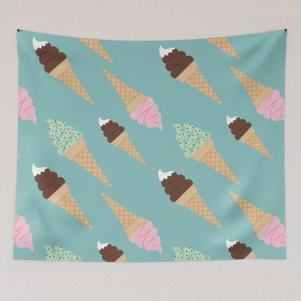 Item preview, Cute Soft Serve Ice Cream Cones Pattern designed and sold by Nikola Dio.