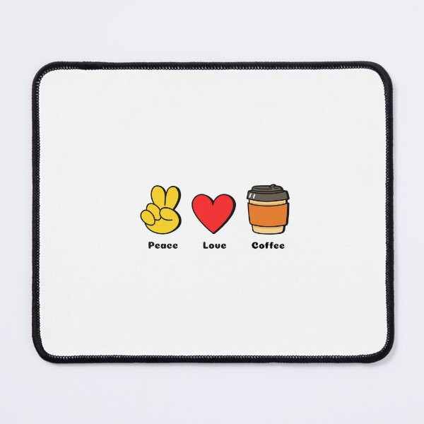 Item preview, Peace Love Coffee Cute Aesthetic Takeaway Cup Sticker designed and sold by UniqueVibesArt.