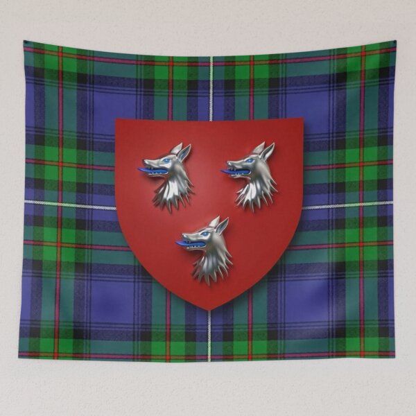 Item preview, Robertson Shield 3D and Modern Hunting tartan designed and sold by Kirrindy Designs.