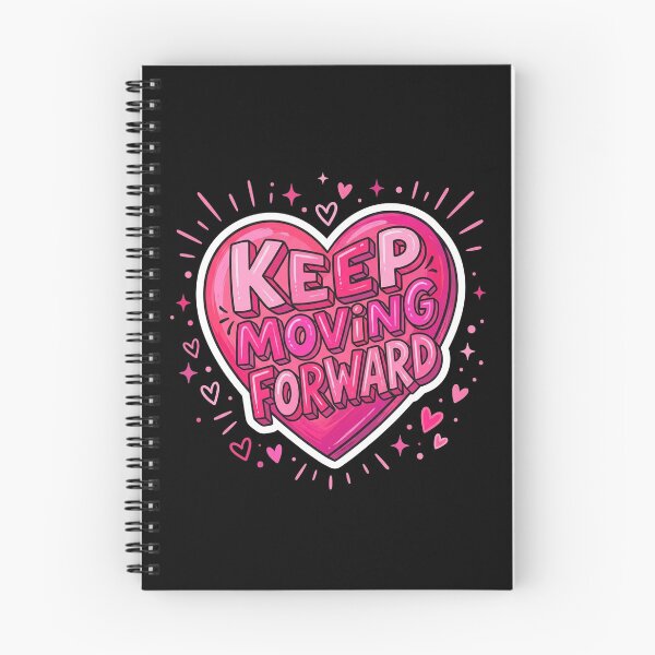 Item preview, Keep Moving Forward Pink Heart Motivational Quote designed and sold by Owcomm.