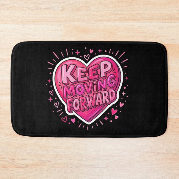 Item preview, Keep Moving Forward Pink Heart Motivational Quote designed and sold by Owcomm.