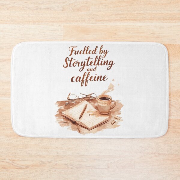 Item preview, Fuelled By Storytelling And Caffeine Watercolor Writer Aesthetic designed and sold by ConfuseLab Alt.