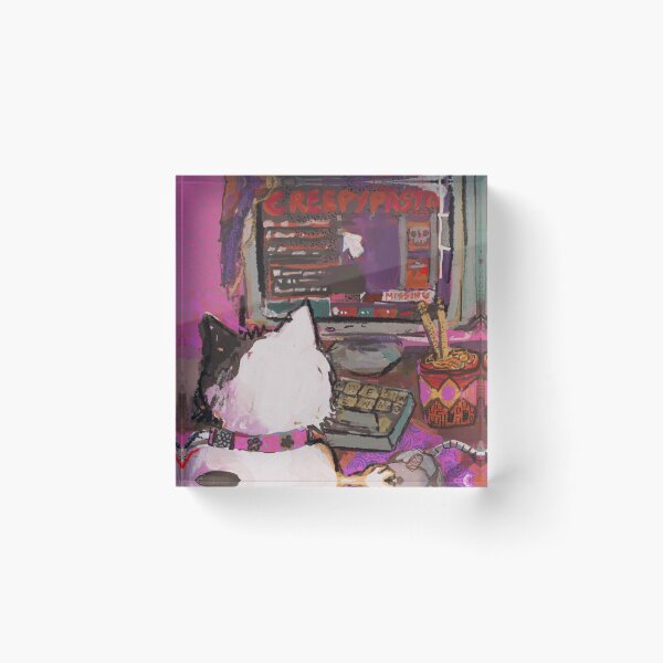 Item preview, A kitten fighting to defend a pop diva in the comments section of a creepypasta reading website. designed and sold by guilhernunes.