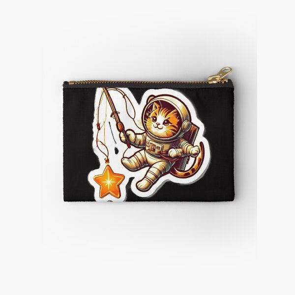 Item preview, Retro Astronaut Cat Fishing for Stars designed and sold by 77Clover.