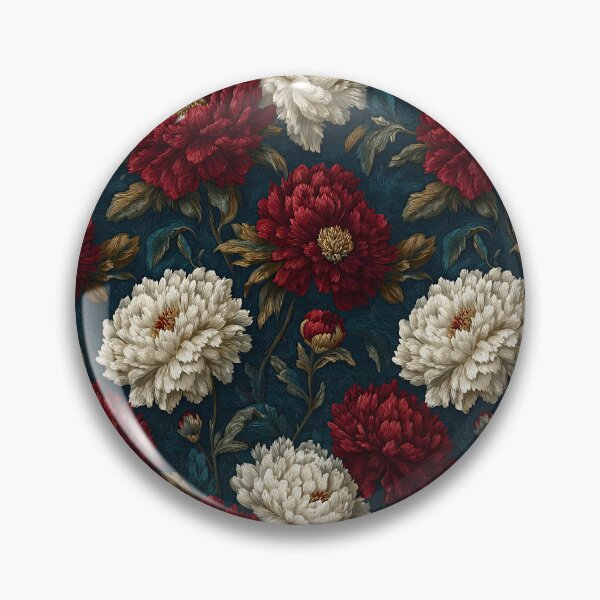 Item preview, Vintage Red And Cream Peony Floral Pattern designed and sold by igraphixart.