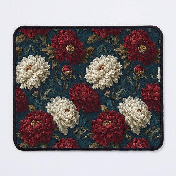 Item preview, Vintage Red And Cream Peony Floral Pattern designed and sold by igraphixart.