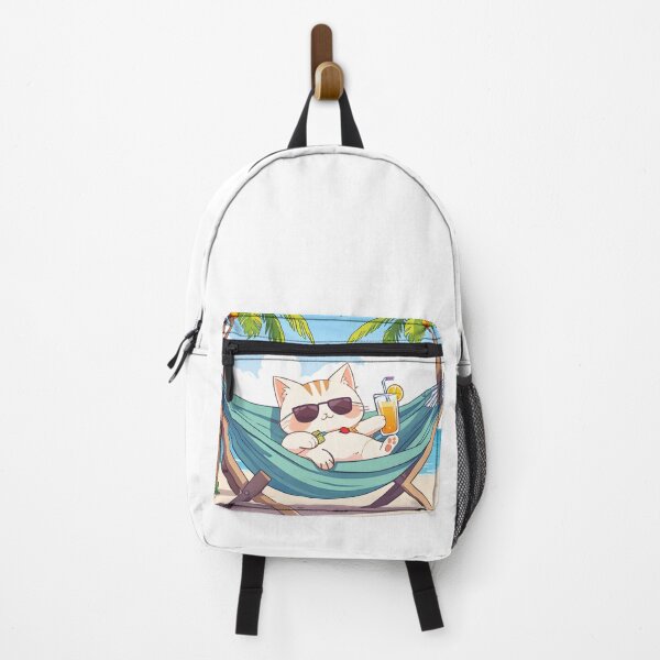 Item preview, Out of Office Cat — Vacation Mode Kawaii Sticker designed and sold by tommysworks.