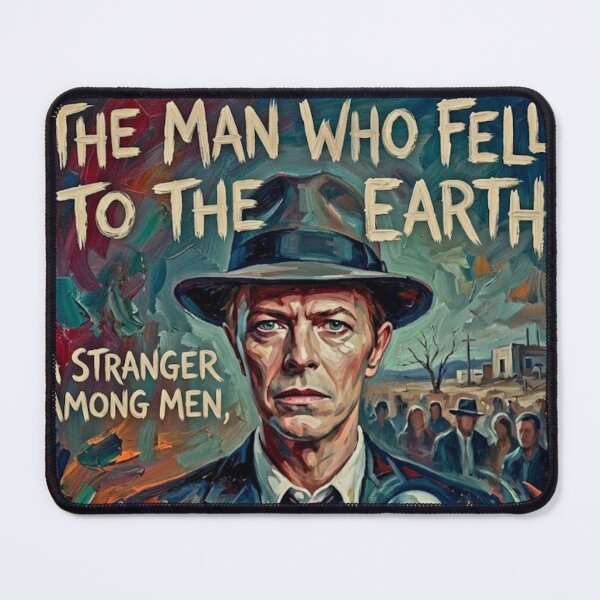 Item preview, A Stranger Among Men – The Man Who Fell to the Earth Fine Art Print designed and sold by Art's Diner.