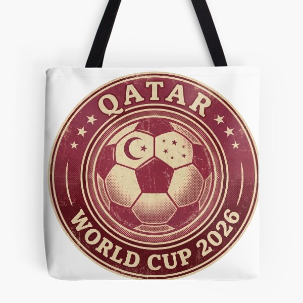 Item preview, Qatar World Cup 2026 Vintage Retro Soccer Badge designed and sold by Color Buddy Creations.