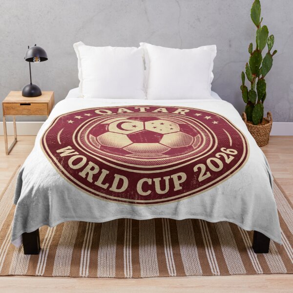 Item preview, Qatar World Cup 2026 Vintage Retro Soccer Badge designed and sold by Color Buddy Creations.