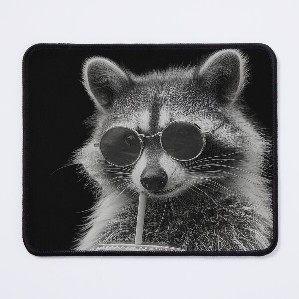 Item preview, Cool Raccoon Drinking Iced Coffee at Night - Corporate Trash Panda Coffee Lover Funny Animal Design designed and sold by DrimitStore.
