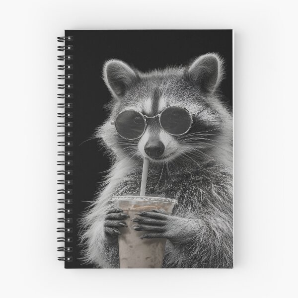 Item preview, Cool Raccoon Drinking Iced Coffee at Night - Corporate Trash Panda Coffee Lover Funny Animal Design designed and sold by DrimitStore.