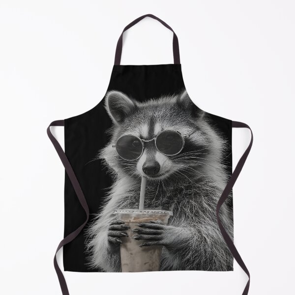 Item preview, Cool Raccoon Drinking Iced Coffee at Night - Corporate Trash Panda Coffee Lover Funny Animal Design designed and sold by DrimitStore.