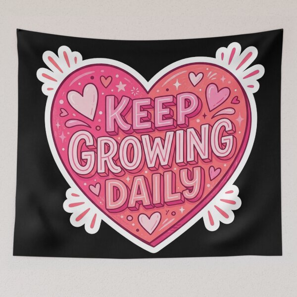 Item preview, Keep Growing Daily Heart Motivation designed and sold by Owcomm.