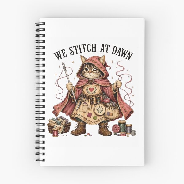 Item preview, We Stitch At Dawn Funny Seamstress Cat Fantasy Crafting designed and sold by haitrieuic96.