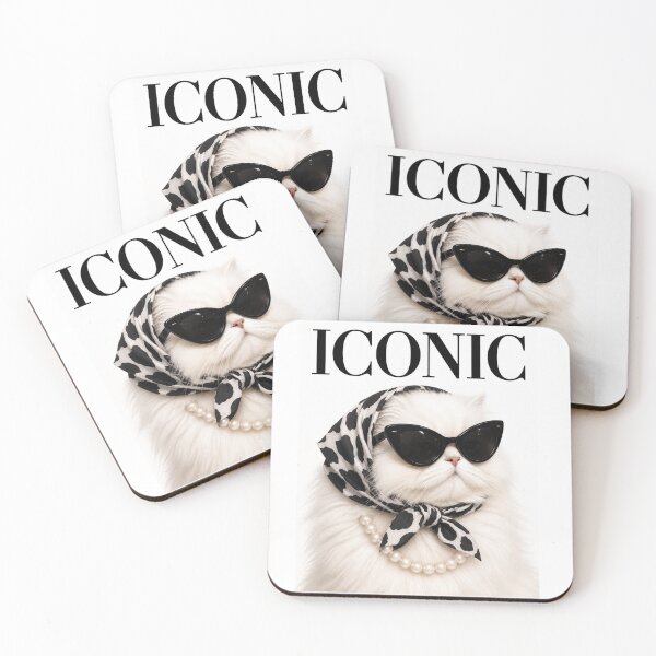 Item preview, Iconic White Persian Cat Fashion Design designed and sold by Ioanna-Studio.