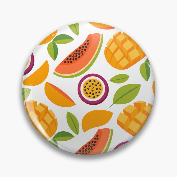 Item preview, Cute Flat Mango Papaya Passion Fruit Seamless Pattern designed and sold by DiNata.