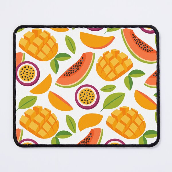Item preview, Cute Flat Mango Papaya Passion Fruit Seamless Pattern designed and sold by DiNata.