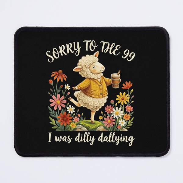 Item preview, Cute Sheep Dilly Dallying Coffee Lover Funny Quote Cottagecore designed and sold by haitrieuic96.
