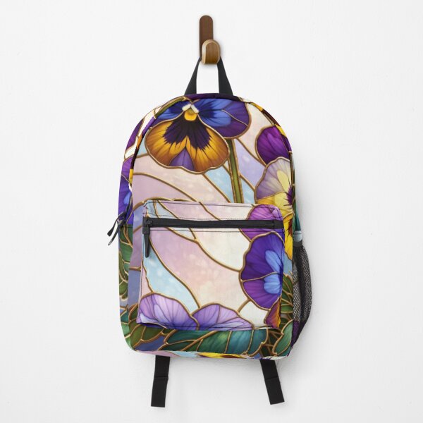 Item preview, Vibrant Stained Glass Pansy Flower - Mystic Floral Mosaic Art designed and sold by Exquisite Design Studio „Paculówka”.