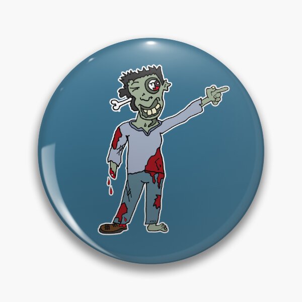 Item preview, Funny Zombie Pointing Finger Cartoon | Cute Spooky Halloween Meme designed and sold by MyxaART.
