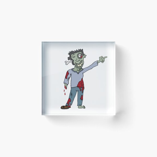 Item preview, Funny Zombie Pointing Finger Cartoon | Cute Spooky Halloween Meme designed and sold by MyxaART.