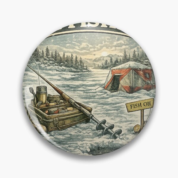Item preview, I'd Rather Be Ice Fishing Vintage Ice Angler Design designed and sold by EK-Studio.