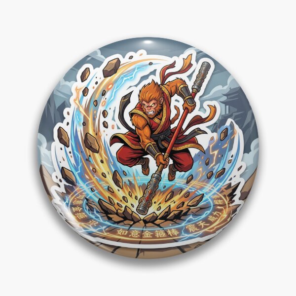 Item preview, Monkey King Martial Arts Sticker Vector Illustration Anime designed and sold by uegi.
