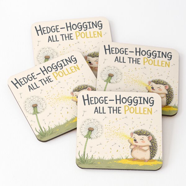 Item preview, Hedge-hogging All The Pollen Cute Sneezing Hedgehog Pun designed and sold by RareVisuals.