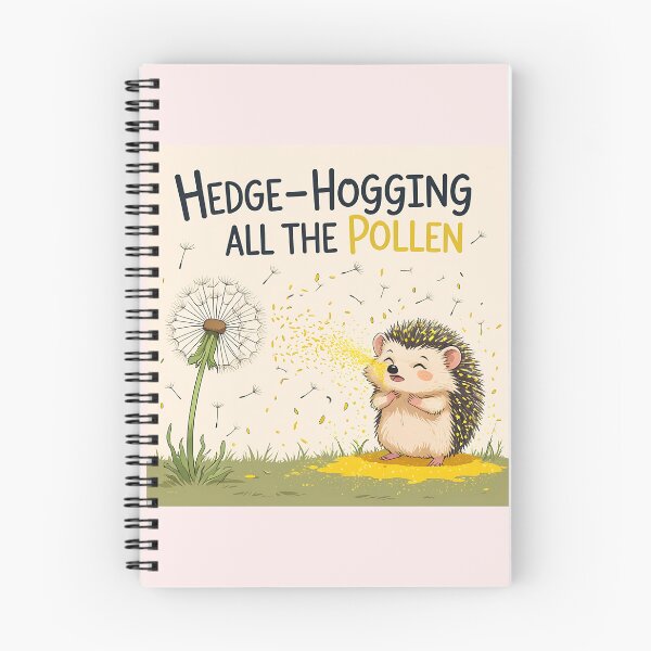 Item preview, Hedge-hogging All The Pollen Cute Sneezing Hedgehog Pun designed and sold by RareVisuals.