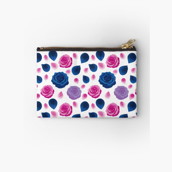 Item preview, Geometric Pink And Blue Rose Motif Pattern designed and sold by igraphixart.