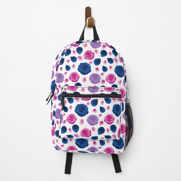 Item preview, Geometric Pink And Blue Rose Motif Pattern designed and sold by igraphixart.
