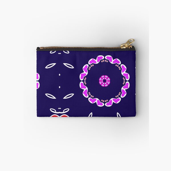 Item preview, Navy and Magenta Heart Mandala Pattern designed and sold by Tinsleybluebell.