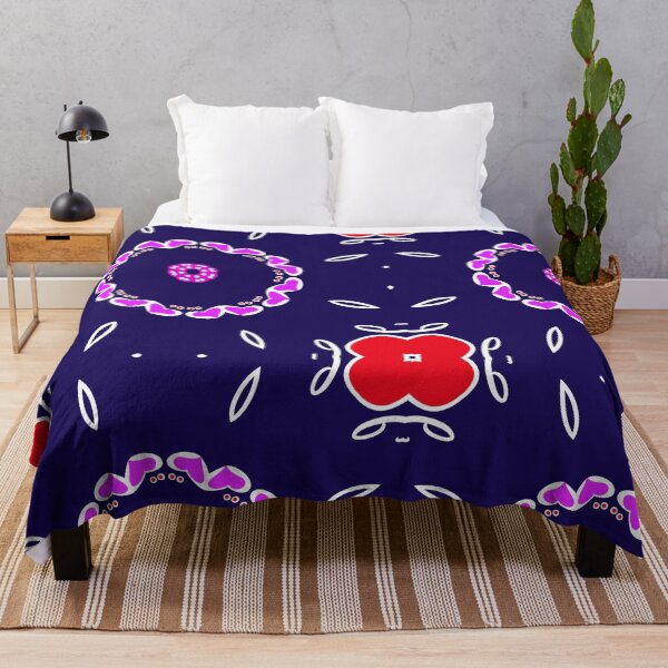 Item preview, Navy and Magenta Heart Mandala Pattern designed and sold by Tinsleybluebell.