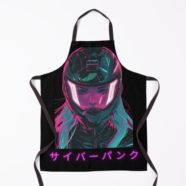 Item preview, Cyberpunk Girl Helmet Neon Futuristic Rider designed and sold by VectorForge.