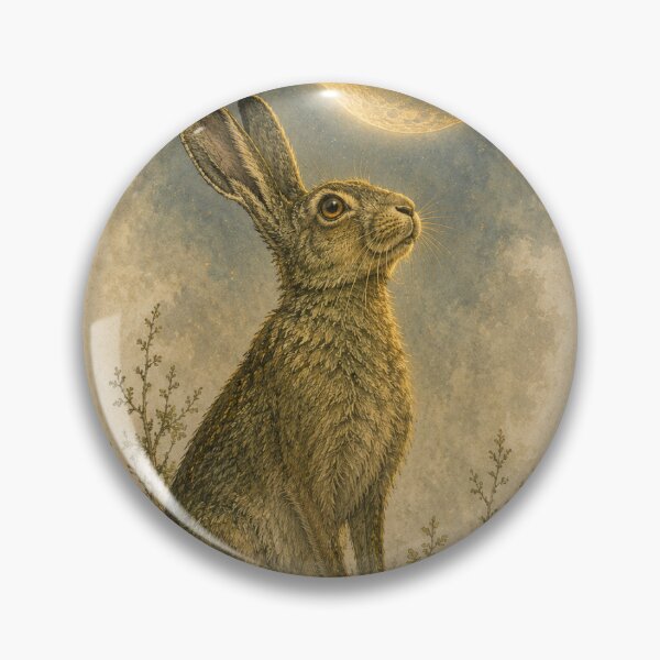 Item preview, Moon-Gazing Hare Ostara Altar Art — Luminous Spring Equinox Pagan Print designed and sold by Brackenlume Studio.