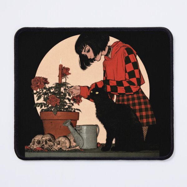 Item preview, T-Shirt - Sticker - Gardening Goth Girl: Roses and Shadows designed and sold by ForeverPrintsOK.