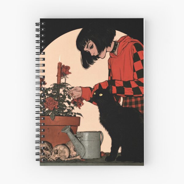Item preview, T-Shirt - Sticker - Gardening Goth Girl: Roses and Shadows designed and sold by ForeverPrintsOK.