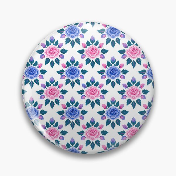 Item preview, Bold Pink And Blue Rose Floral Pattern designed and sold by igraphixart.