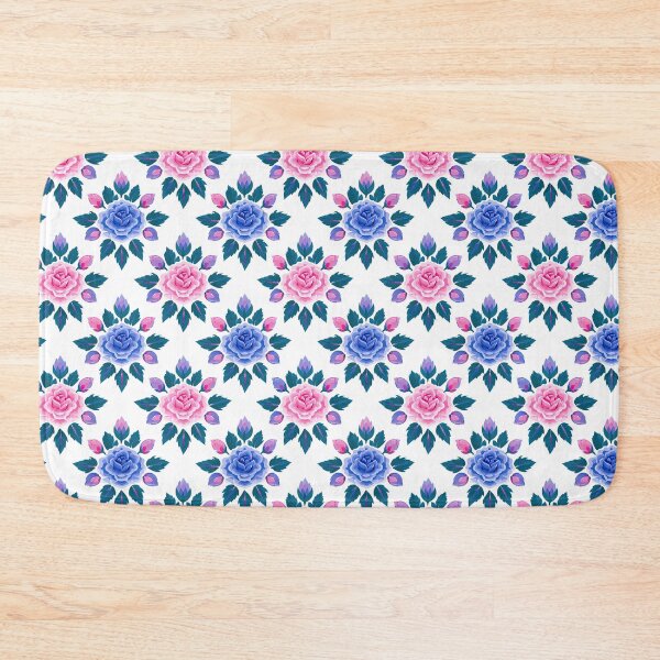 Item preview, Bold Pink And Blue Rose Floral Pattern designed and sold by igraphixart.