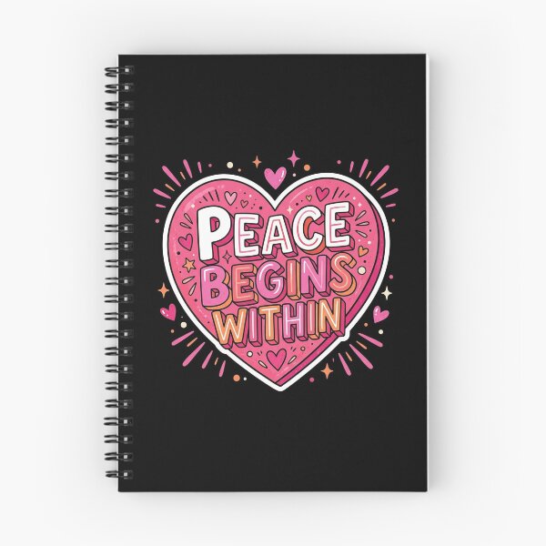 Item preview, Peace Begins Within Heart Quote designed and sold by Owcomm.