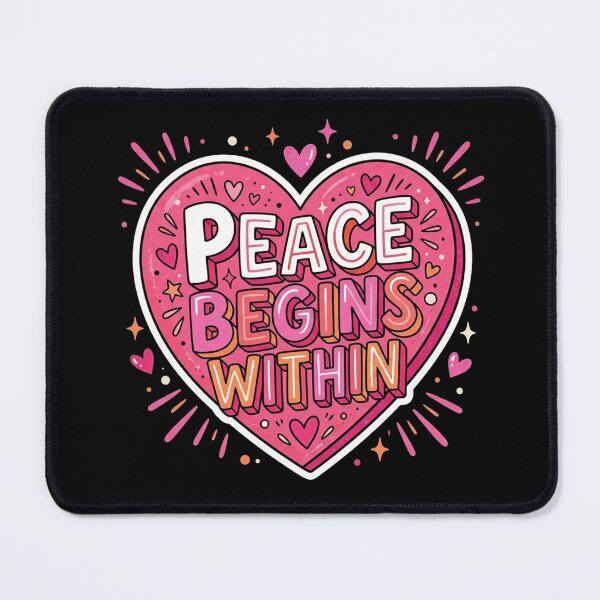 Item preview, Peace Begins Within Heart Quote designed and sold by Owcomm.